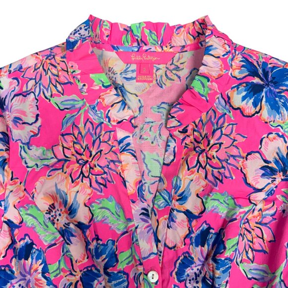 NWOT Women's LILLY PULITZER Marilisa Stretch Midi Dress Pink/Blue | Size 2 - Picture 6 of 14